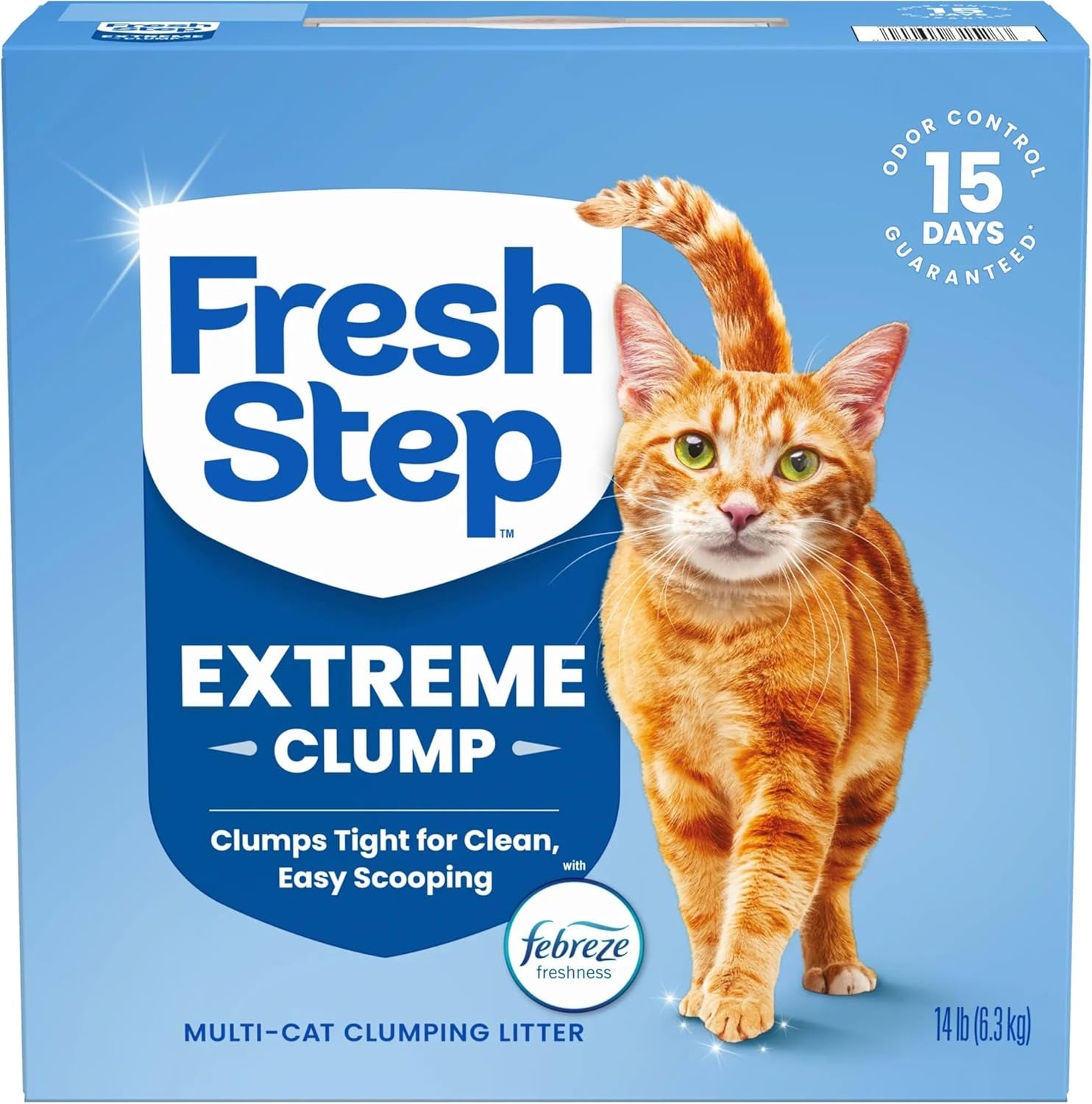 Fresh Step Multi-Cat Clumping Cat Litter with Activated Charcoal - Long Lasting Odor Control & Low Dust Formula, 14 lb