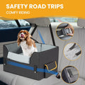 Premium Elevated Dog Car Seat - Adjustable Booster & Cozy Travel Carrier for Small Pets