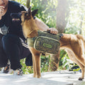 Onetigris Tactical Dog Backpack - Heavy-Duty Nylon Pack for Medium & Large Dogs with Side Pockets for Hiking, Walking, and Training (Green, Large)