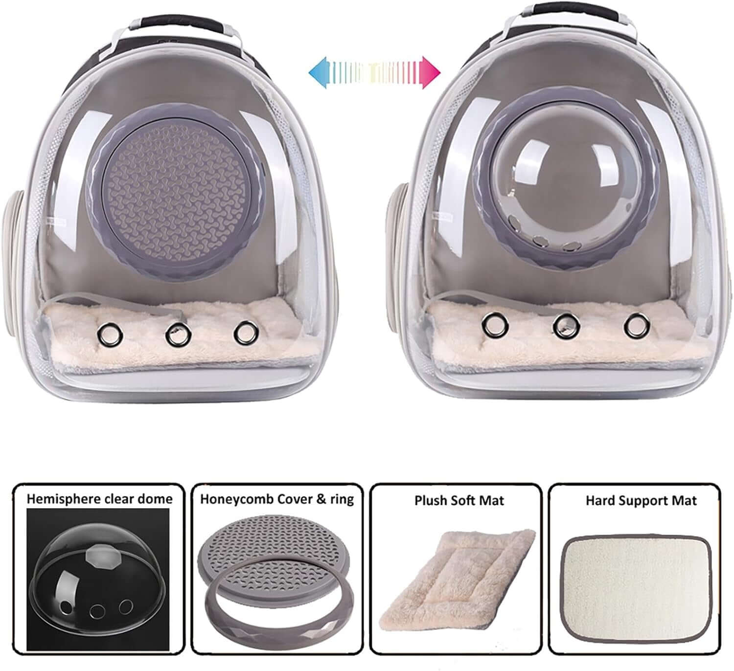 Clear Cat Bubble Backpack - Ultimate Space Capsule Pet Carrier for Kittens, Bunnies & Small Dogs - Ideal for Vet Visits & Outdoor Adventures!
