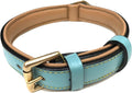 Premium Genuine Leather Dog Collar - Luxurious Padded Design, Large Brown, 24