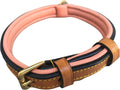 Premium Genuine Leather Dog Collar - Luxurious Padded Design, Large Brown, 24