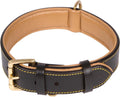 Premium Genuine Leather Dog Collar - Luxurious Padded Design, Large Brown, 24