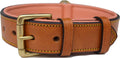 Premium Genuine Leather Dog Collar - Luxurious Padded Design, Large Brown, 24