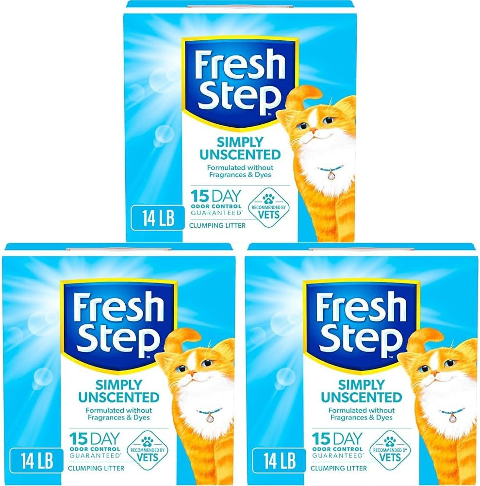 Fresh Step Multi-Cat Clumping Cat Litter with Activated Charcoal - Long Lasting Odor Control & Low Dust Formula, 14 lb