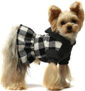 Chic Fitwarm Knitted Plaid Dog Hoodie - Cozy Sweatshirt for Small Pets