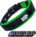 Ultra Soft Black Rhino Heavy Duty Reflective Dog Collar for Medium Breeds - Adjustable, Weatherproof & Lightweight Comfort in Stylish Purple/Black