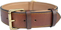 Premium Genuine Leather Dog Collar - Luxurious Padded Design, Large Brown, 24