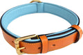 Premium Genuine Leather Dog Collar - Luxurious Padded Design, Large Brown, 24