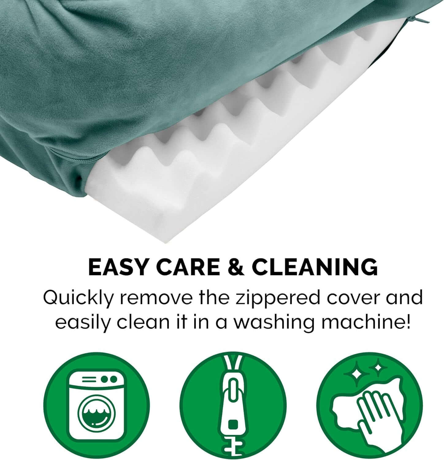 Furhaven Orthopedic Dog Bed for Small Dogs - Plush Velvet Sofa with Removable Bolsters & Washable Cover, Ideal for Pets up to 20 lbs - Celadon Green