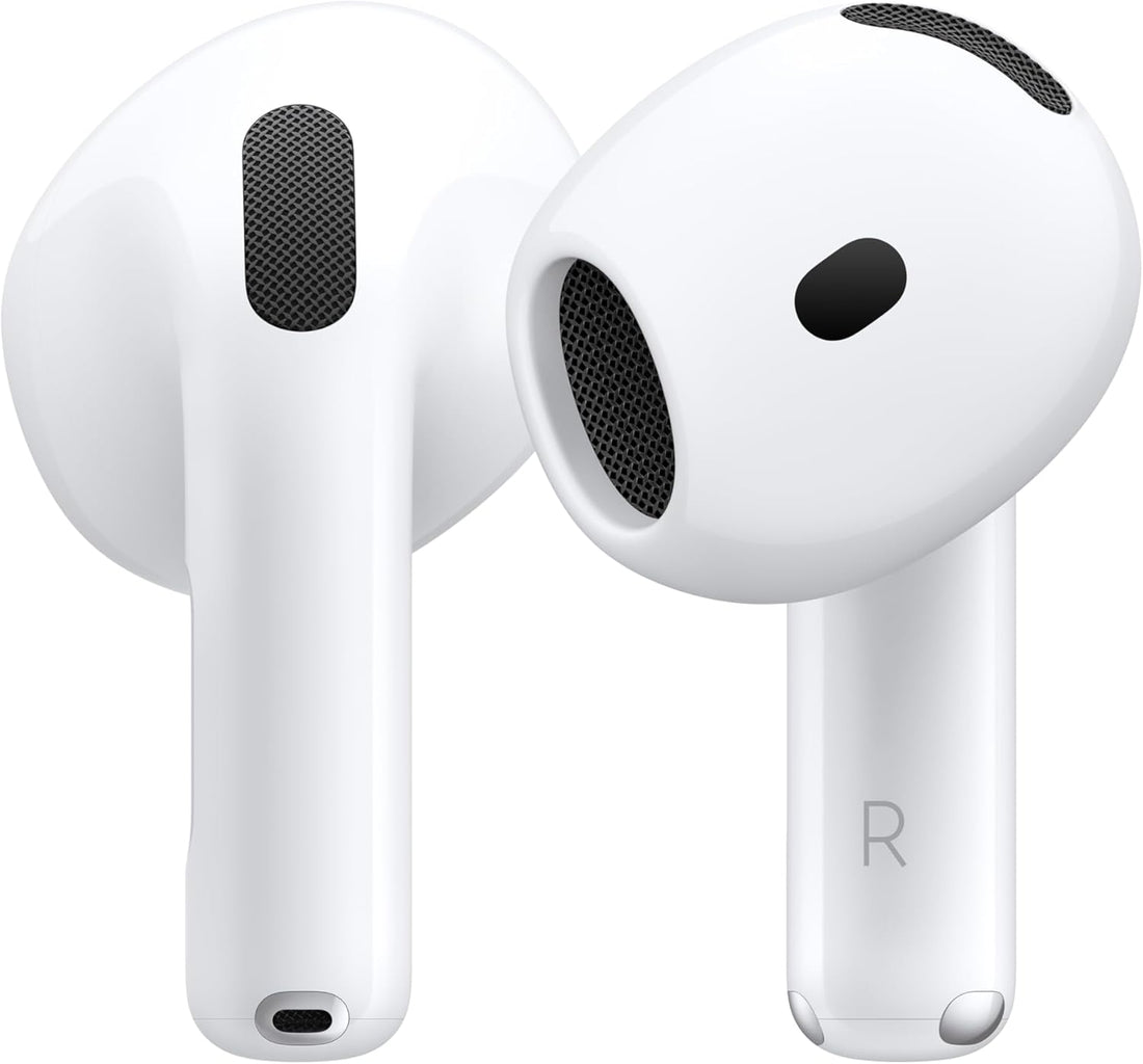 AirPods 4 Wireless Earbuds - Personalized Spatial Audio, Sweat & Water Resistant, 30-Hour Battery Life, Effortless Setup for iPhone, USB-C Charging Case, H2 Chip