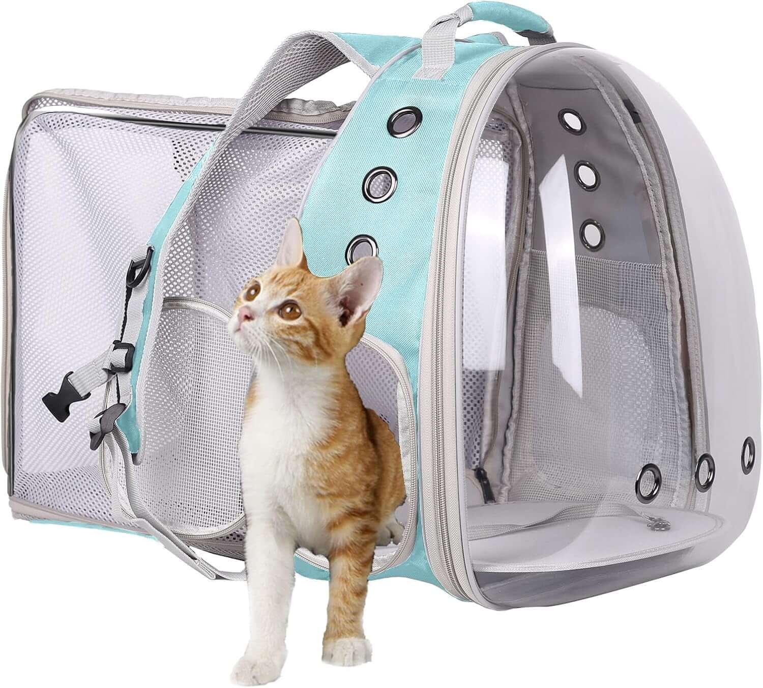 Clear Cat Bubble Backpack - Ultimate Space Capsule Pet Carrier for Kittens, Bunnies & Small Dogs - Ideal for Vet Visits & Outdoor Adventures!
