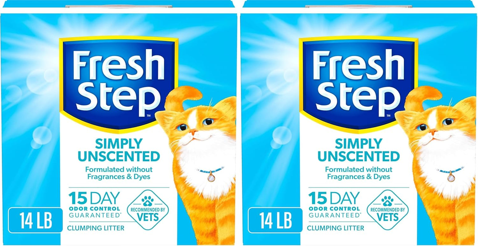 Fresh Step Multi-Cat Clumping Cat Litter with Activated Charcoal - Long Lasting Odor Control & Low Dust Formula, 14 lb