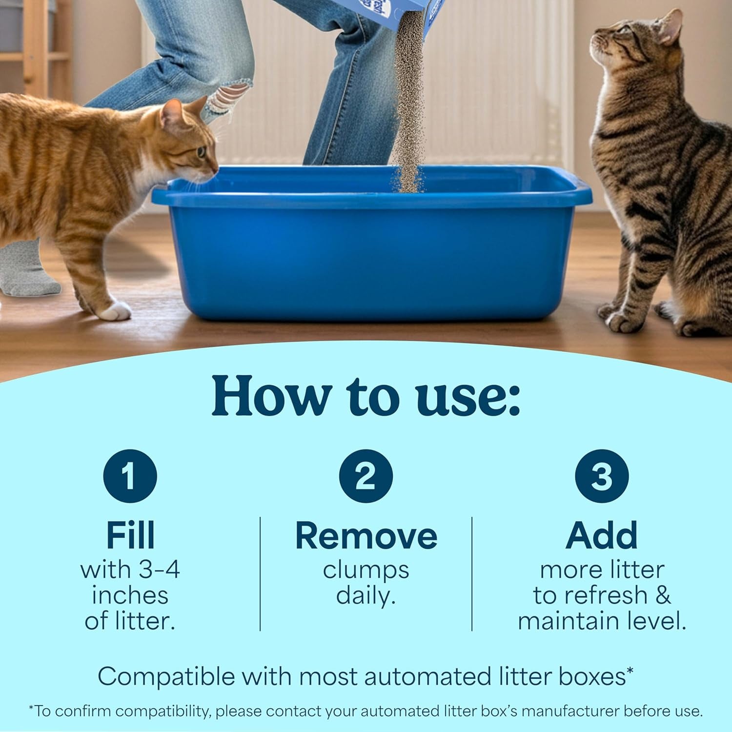 Fresh Step Multi-Cat Clumping Cat Litter with Activated Charcoal - Long Lasting Odor Control & Low Dust Formula, 14 lb