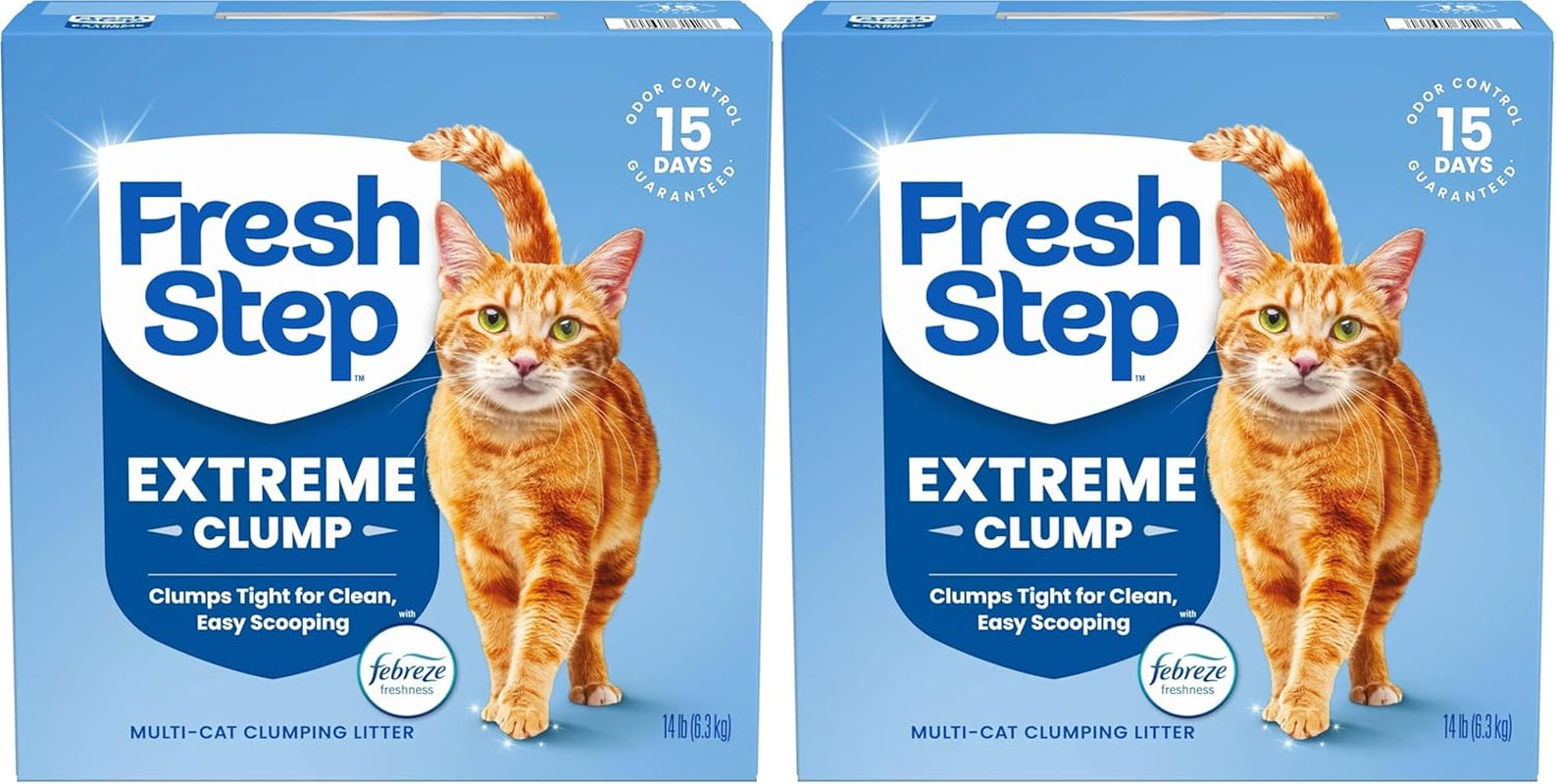 Fresh Step Multi-Cat Clumping Cat Litter with Activated Charcoal - Long Lasting Odor Control & Low Dust Formula, 14 lb