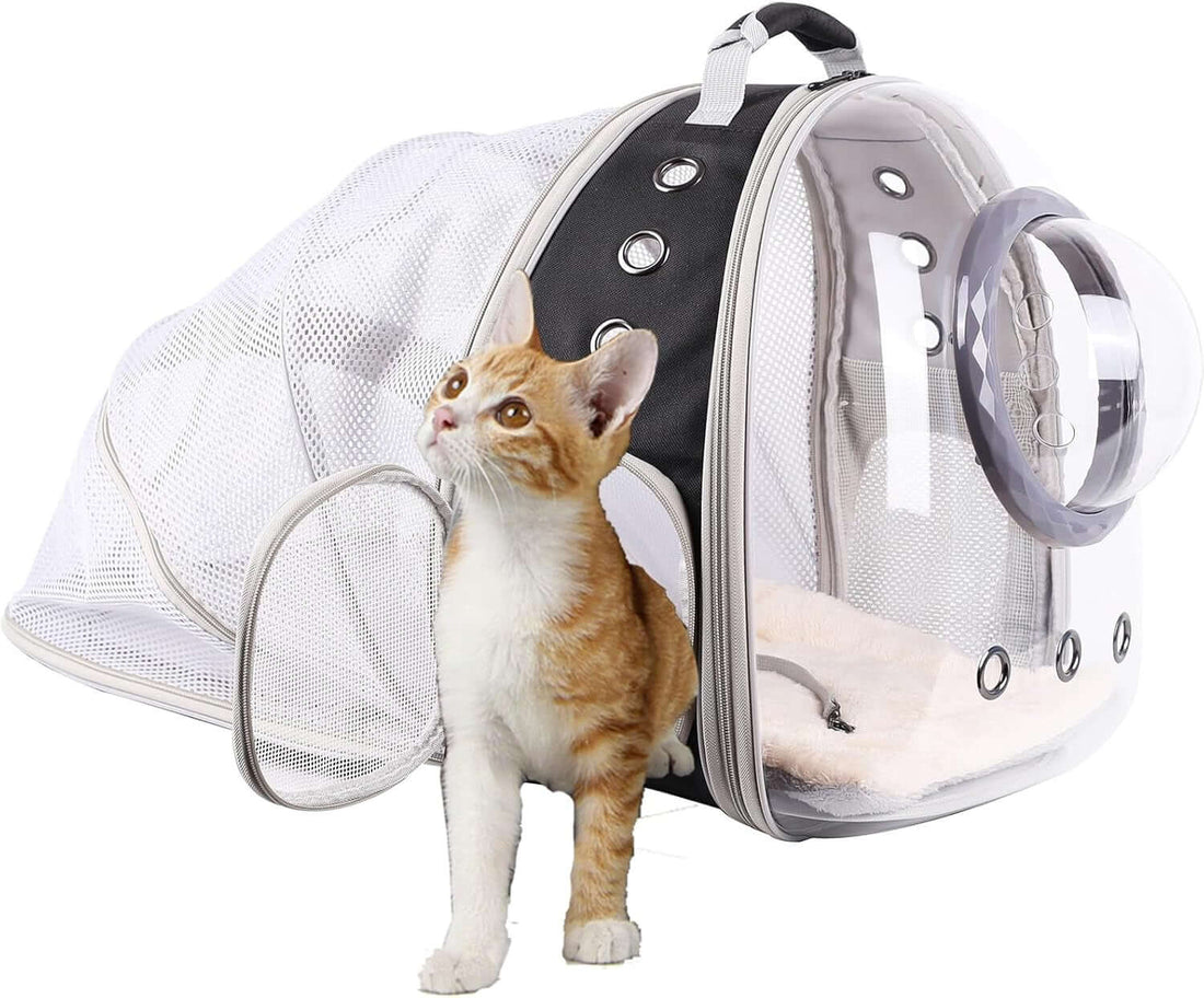 Clear Cat Bubble Backpack - Ultimate Space Capsule Pet Carrier for Kittens, Bunnies & Small Dogs - Ideal for Vet Visits & Outdoor Adventures!