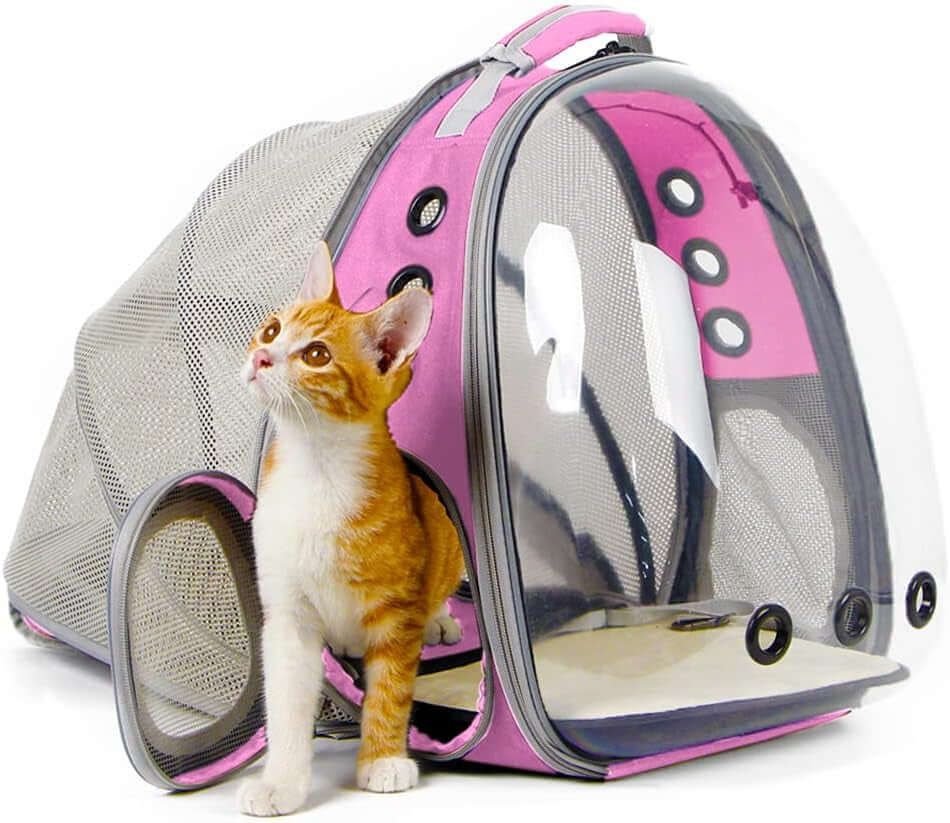 Clear Cat Bubble Backpack - Ultimate Space Capsule Pet Carrier for Kittens, Bunnies & Small Dogs - Ideal for Vet Visits & Outdoor Adventures!