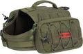 Onetigris Tactical Dog Backpack - Heavy-Duty Nylon Pack for Medium & Large Dogs with Side Pockets for Hiking, Walking, and Training (Green, Large)
