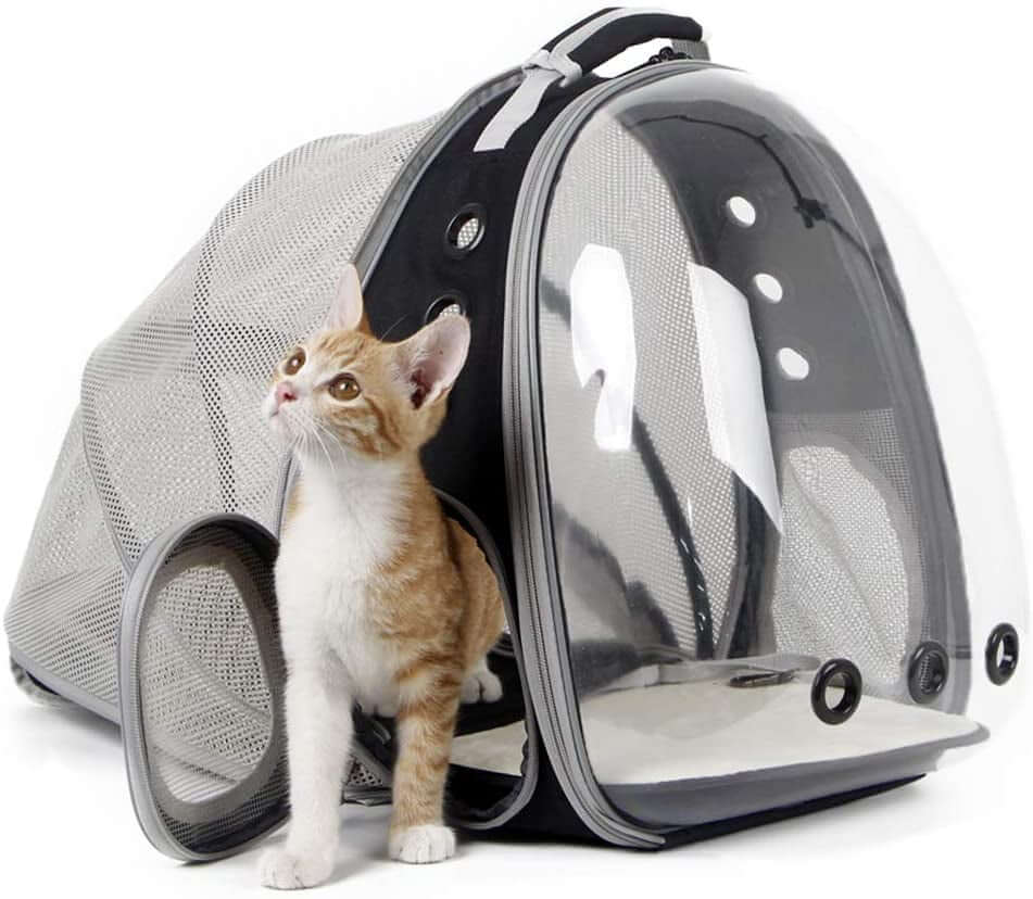 Clear Cat Bubble Backpack - Ultimate Space Capsule Pet Carrier for Kittens, Bunnies & Small Dogs - Ideal for Vet Visits & Outdoor Adventures!