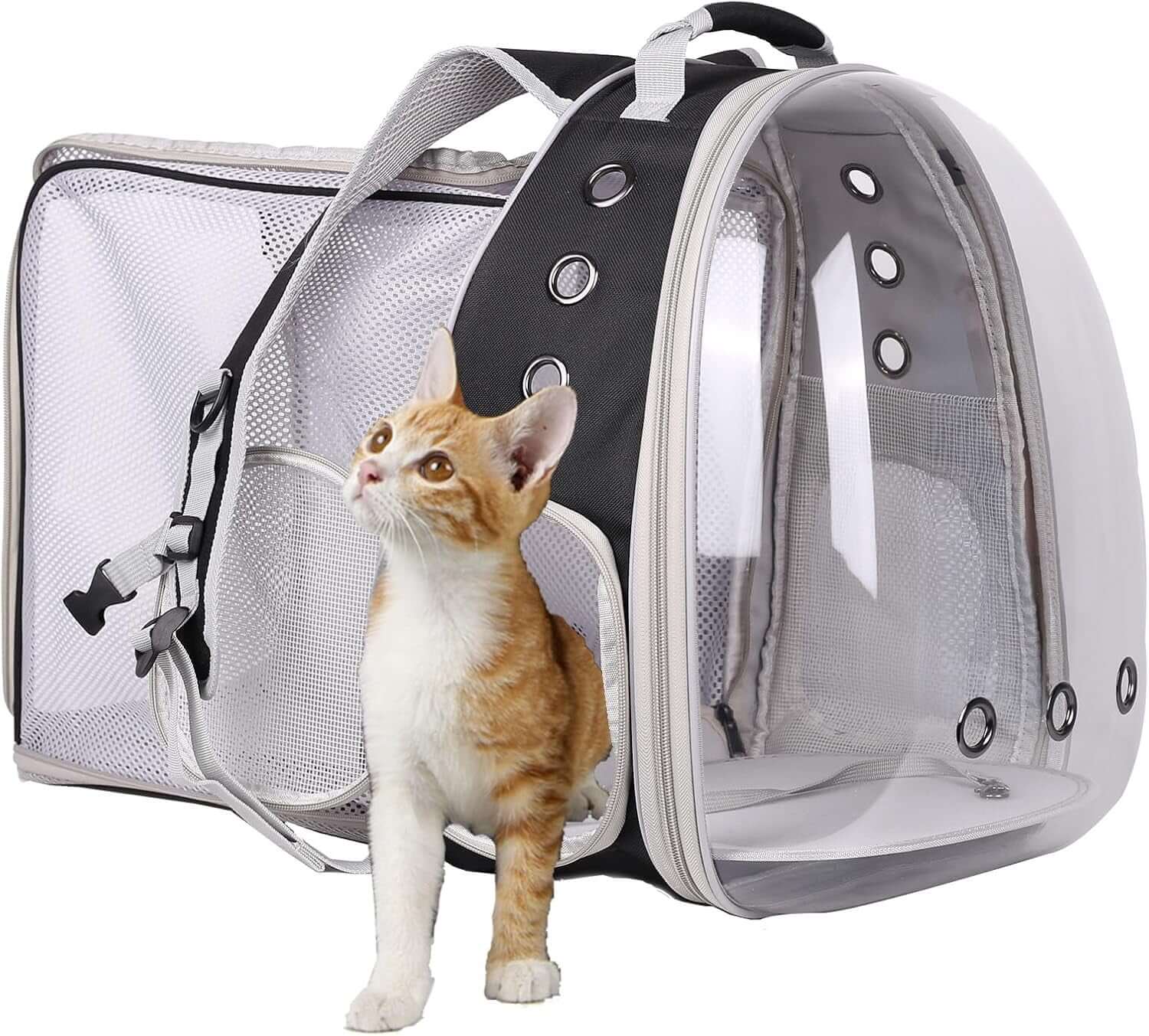 Clear Cat Bubble Backpack - Ultimate Space Capsule Pet Carrier for Kittens, Bunnies & Small Dogs - Ideal for Vet Visits & Outdoor Adventures!